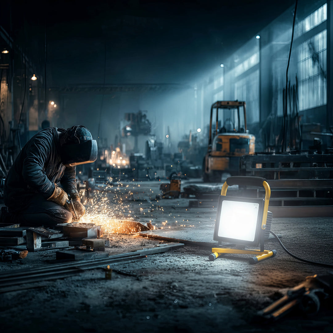 Supporto da pavimento per LED Treppiede proiettore Stand costruzione Spotlight ruotabile in acciaio (per MCE550 / MCE650)