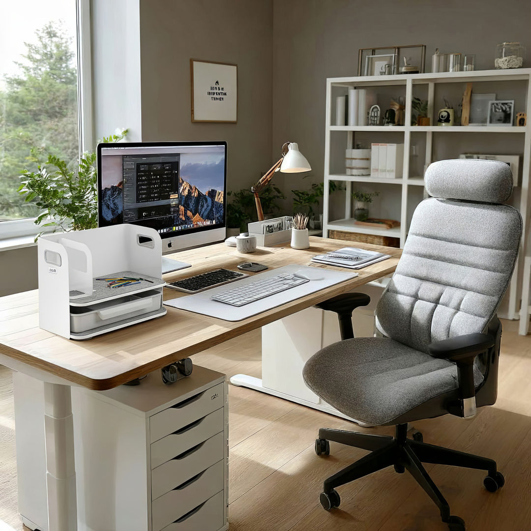 Ergo Office ER-440 Organizzatore Organizer  da scrivania con cassetto e ripiano fino a 10 kg Archiviazione Portadocumenti