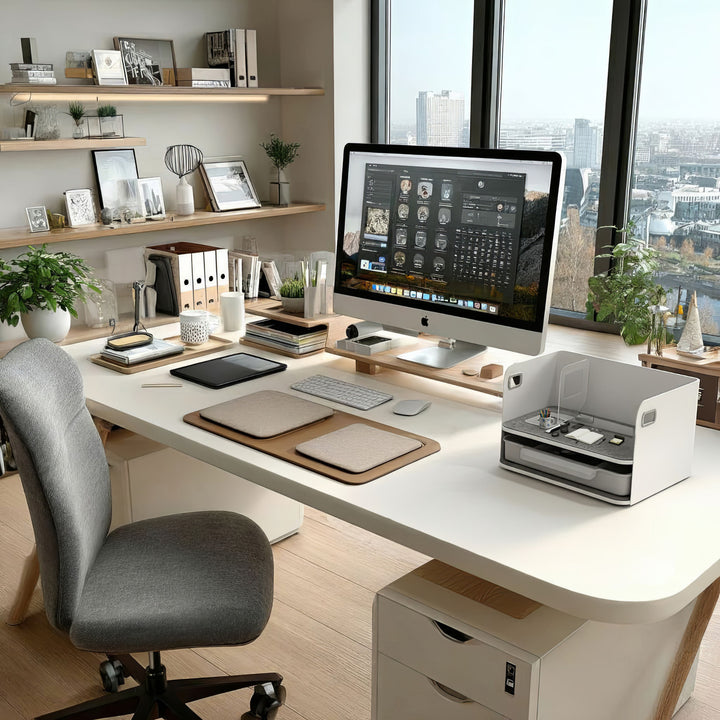 Ergo Office ER-440 Organizzatore Organizer  da scrivania con cassetto e ripiano fino a 10 kg Archiviazione Portadocumenti