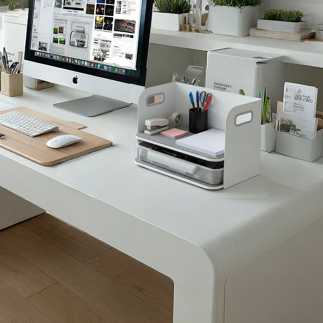 Ergo Office ER-440 Organizzatore Organizer  da scrivania con cassetto e ripiano fino a 10 kg Archiviazione Portadocumenti