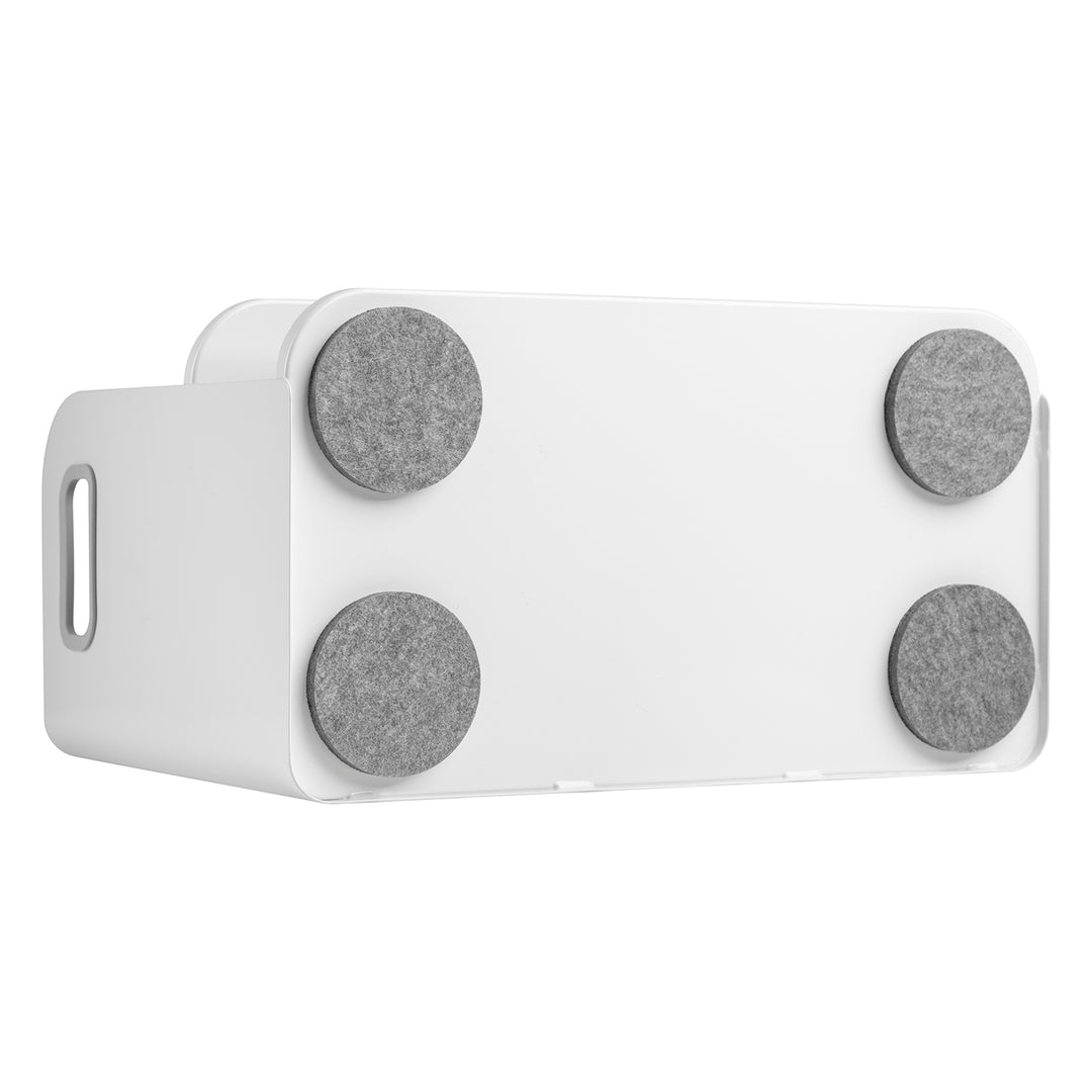 Organizzatore da tavolo con cassetto e caricabatterie wireless Ergo Office, bianco, max. 10 kg, ER-441