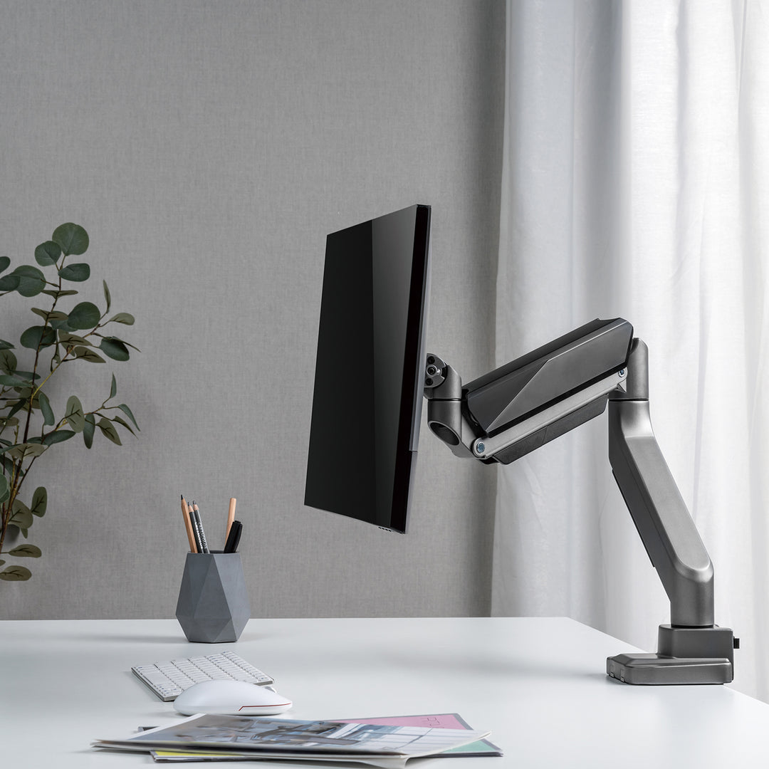 Supporto universale per monitor da tavolo Ergo Office, molla a gas 17"-35" 15kg, VESA 75x75 / 100x100, ER-445
