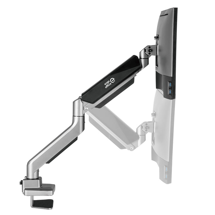 Supporto universale per monitor da tavolo Ergo Office, molla a gas 17"-35" 15kg, VESA 75x75 / 100x100, ER-445