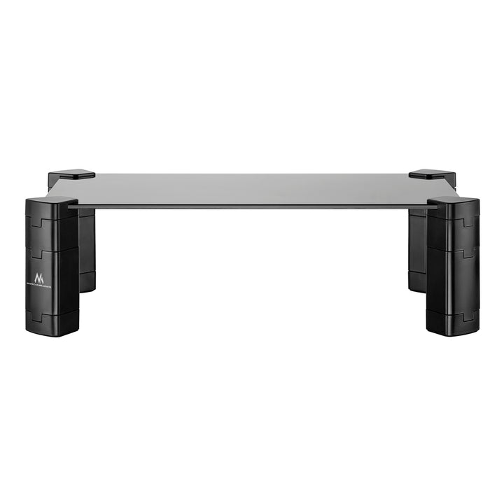 Maclean MC-934 Supporto per monitor/laptop Altezza regolabile dello schermo Supporto in vetro temperato Alzatina per portatile fino a max. 20kg
