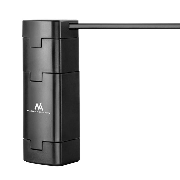 Maclean MC-935 Supporto triangolare per monitorcon regolazione in altezza fino a 20 kg Alzacomputer Rialzo Superficie vetro temperato