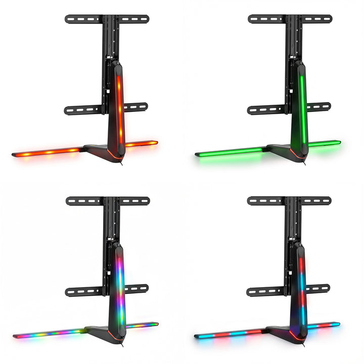 NanoRS RS167 Supporto Gaming  per monitor, Regolabile in altezza, RGB LED, 32-55", max VESA 400x400, max. 40kg, Free-standing