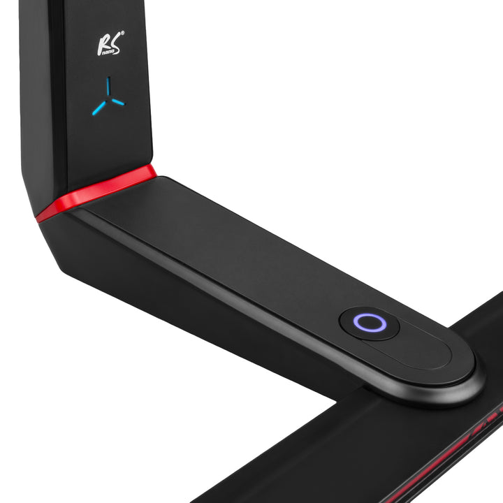 NanoRS RS167 Supporto Gaming  per monitor, Regolabile in altezza, RGB LED, 32-55", max VESA 400x400, max. 40kg, Free-standing