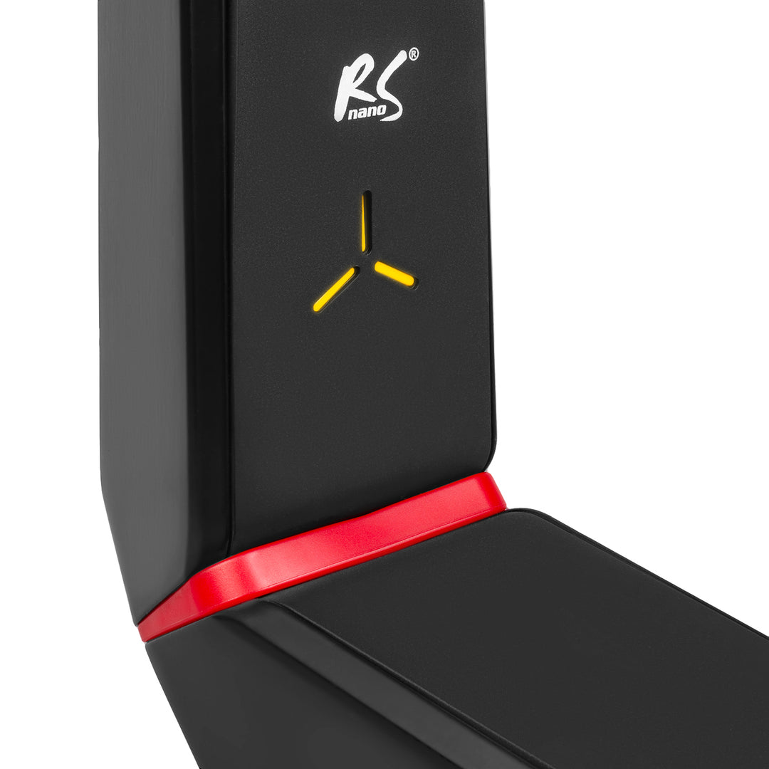 NanoRS RS167 Supporto Gaming  per monitor, Regolabile in altezza, RGB LED, 32-55", max VESA 400x400, max. 40kg, Free-standing