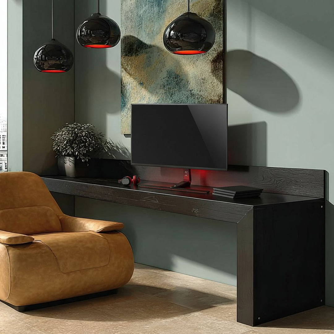 NanoRS RS167 Supporto Gaming  per monitor, Regolabile in altezza, RGB LED, 32-55", max VESA 400x400, max. 40kg, Free-standing