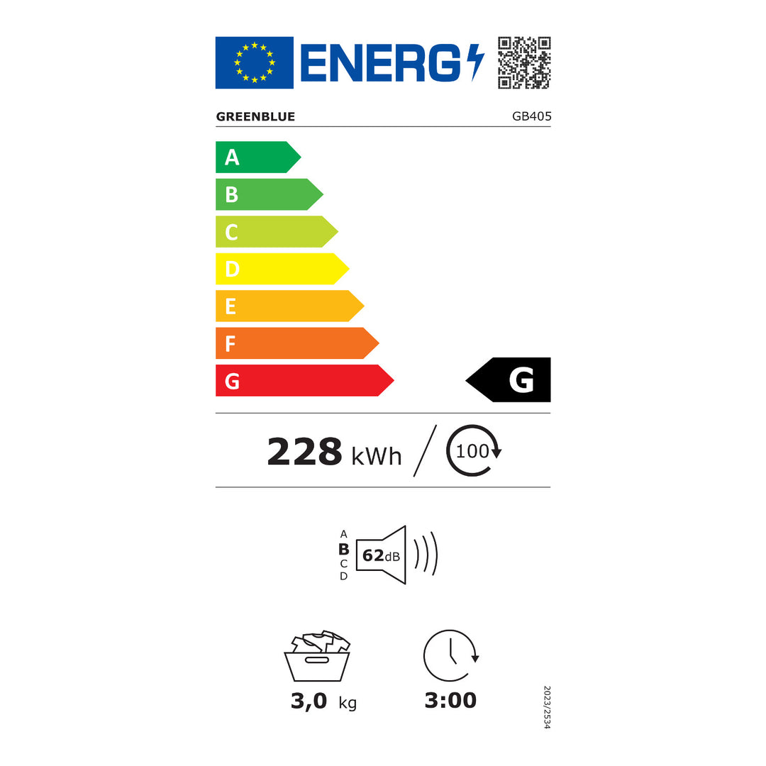Asciugatrice elettrica a tamburo GreenBlue, capacità 3 kg, GB405