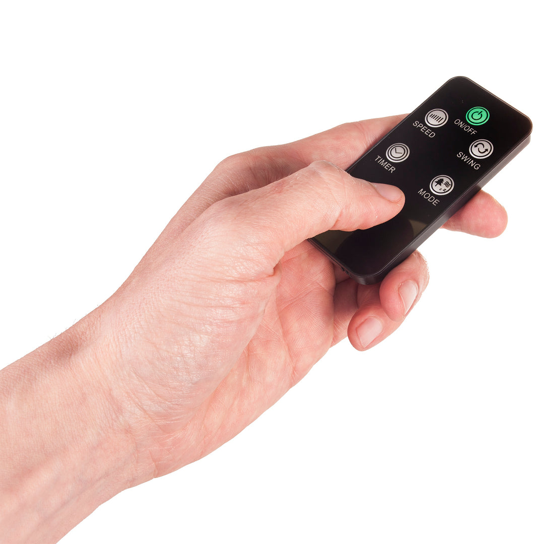 Ventilatore a colonna con telecomando, 3 modalità, 3 velocità, oscillazione 80°, 45W, timer, altezza 82 cm GB645