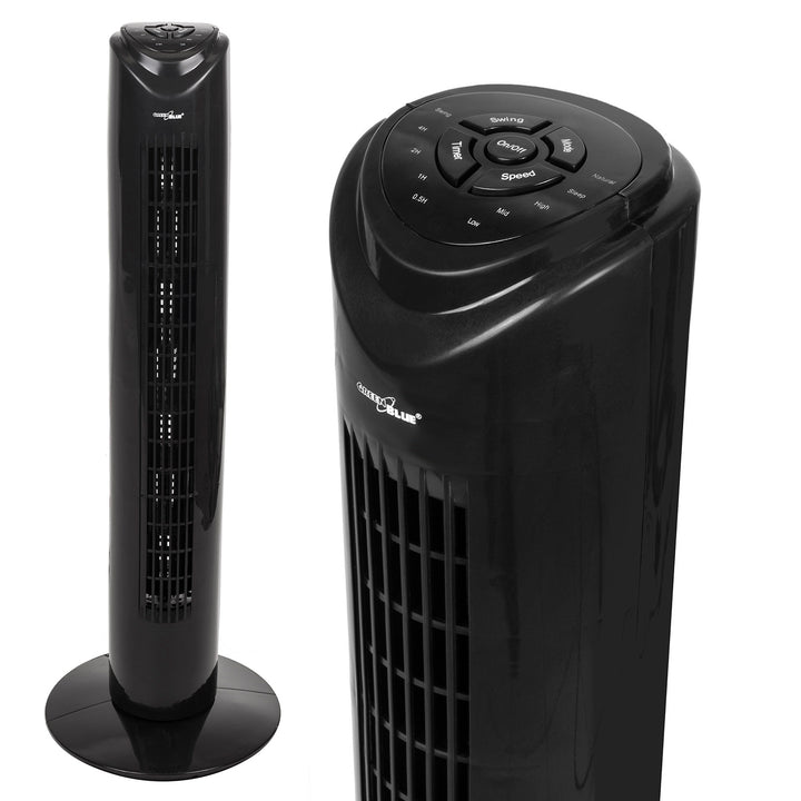 Ventilatore a colonna con telecomando, 3 modalità, 3 velocità, oscillazione 80°, 45W, timer, altezza 82 cm GB645