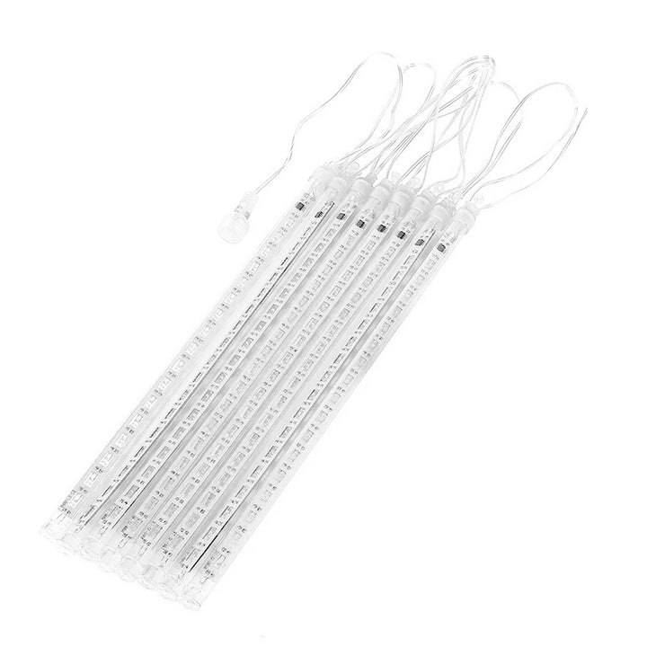 Maclean MCE411 Luci Led Solari 2,4 m, 144 LED,Modalità Ghiaccioli cadenti Batteria Li 800mAh