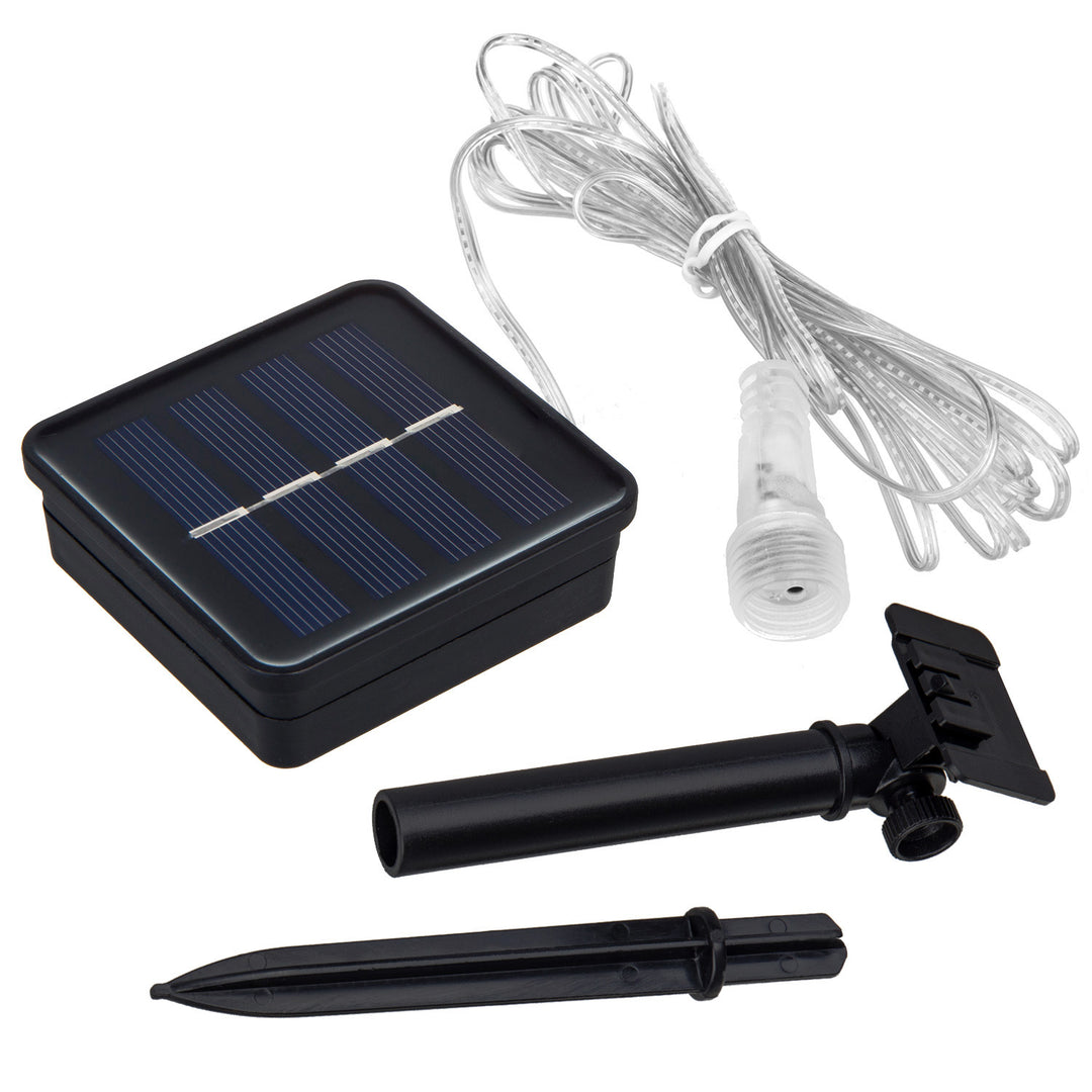 Maclean MCE411 Luci Led Solari 2,4 m, 144 LED,Modalità Ghiaccioli cadenti Batteria Li 800mAh