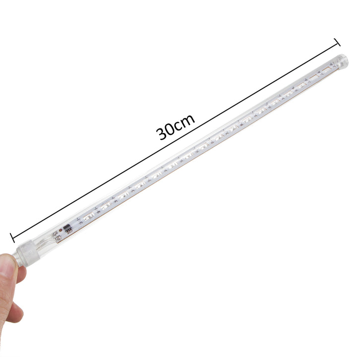 Maclean MCE411 Luci Led Solari 2,4 m, 144 LED,Modalità Ghiaccioli cadenti Batteria Li 800mAh