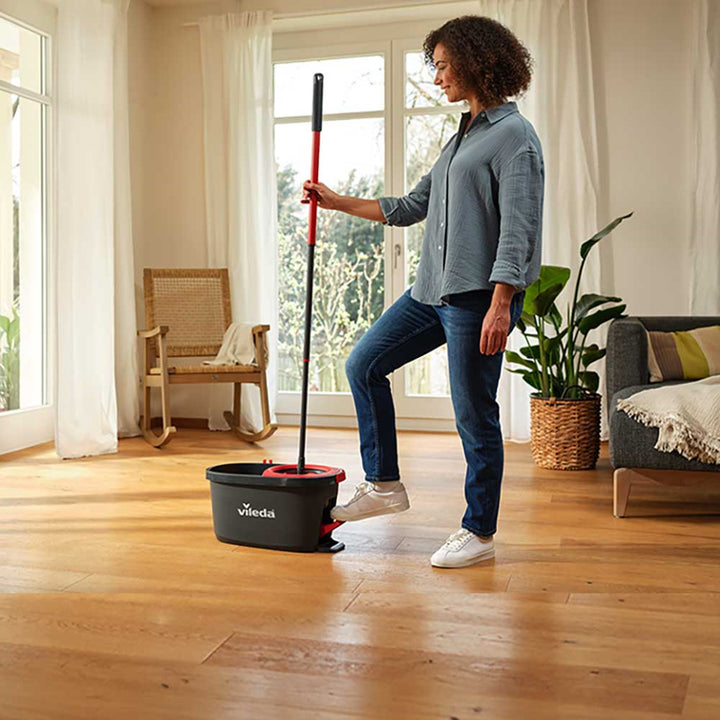 Set di mop rotante con manico e secchio Vileda Turbo Deep Clean