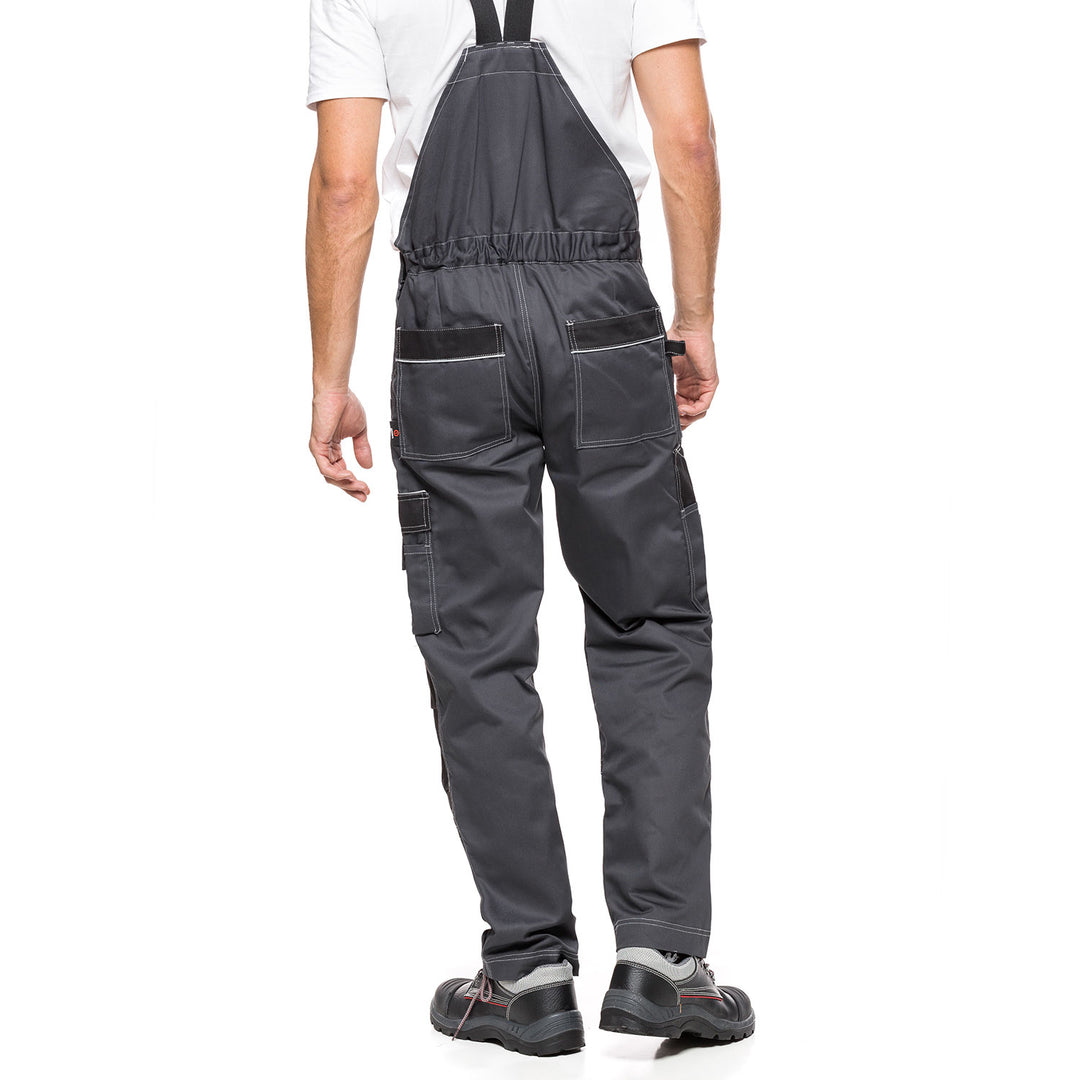 PANTALONE CON SALOPETTE HELIOS GRIGIO-NERO Taglia 52 (94-98)
