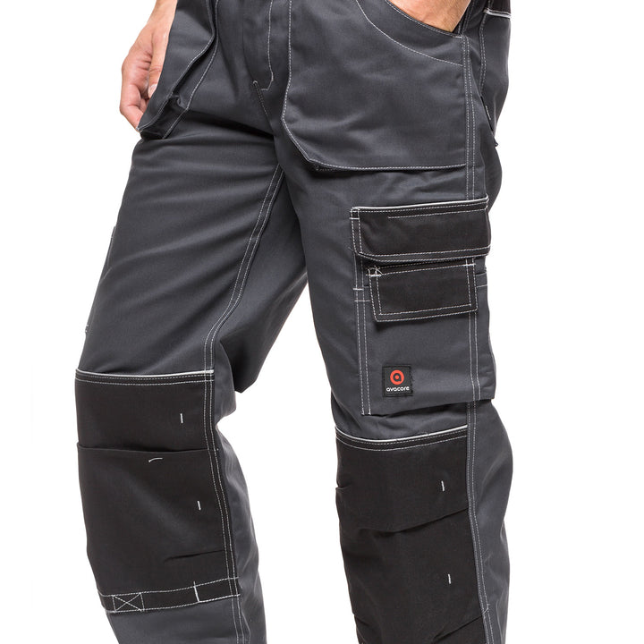 PANTALONE CON SALOPETTE HELIOS GRIGIO-NERO Taglia 52 (94-98)