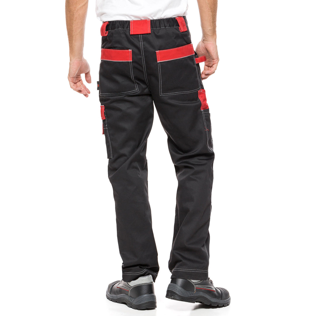 PANTALONE HELIOS NERO/ROSSO Taglia 48 (86-90)