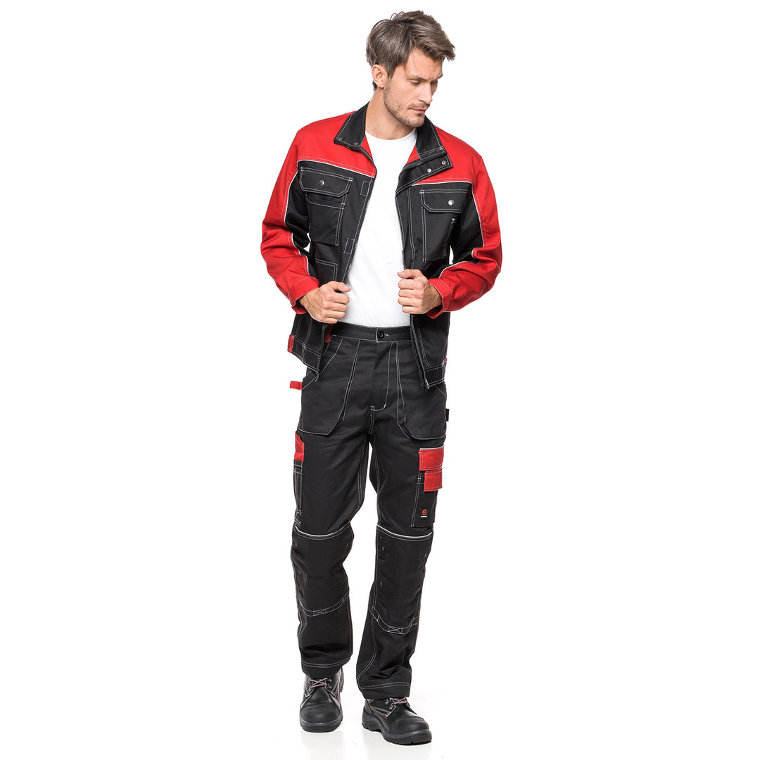 PANTALONE HELIOS NERO/ROSSO Taglia 50 (90-94)