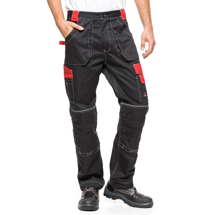 PANTALONE HELIOS NERO/ROSSO Taglia 50 (90-94)