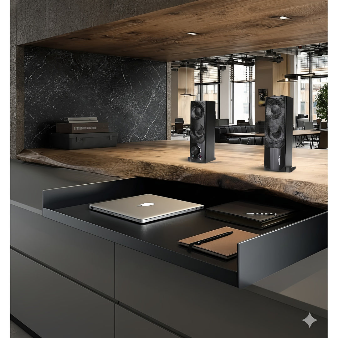 Audiocore AC955 2 in 1 altoparlante 2.0 per PC con funzione Soundbar RGB Retroilluminazione altoparlante stereo 2x3W RMS AUX 3.5 mm USB Alimentazione