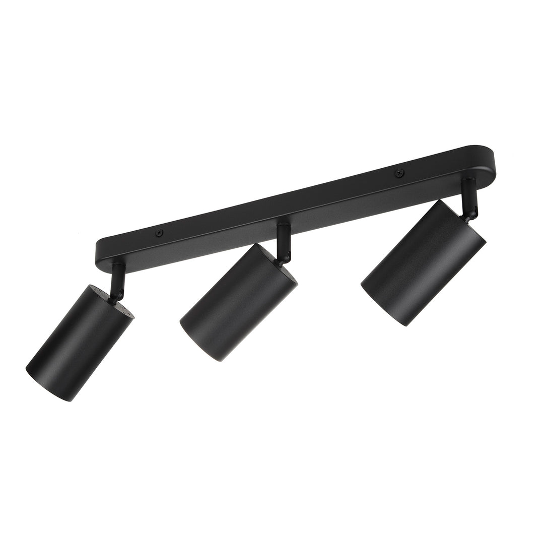 Maclean MCE453 B Lampada da soffitto/parete , spot, mobile, alluminio, 3xGU10, 55x100mm, nero opaco,