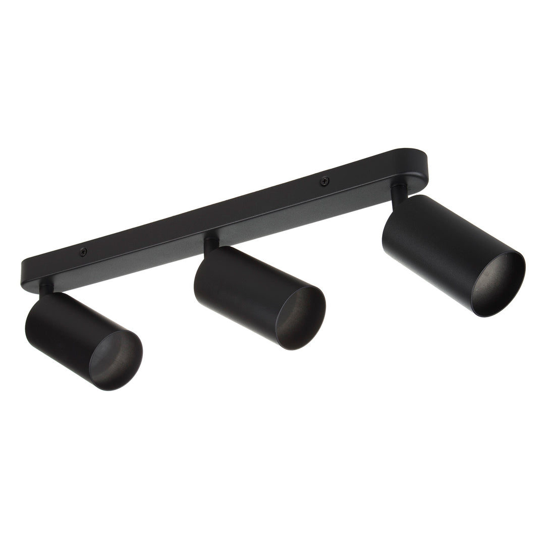 Maclean MCE453 B Lampada da soffitto/parete , spot, mobile, alluminio, 3xGU10, 55x100mm, nero opaco,
