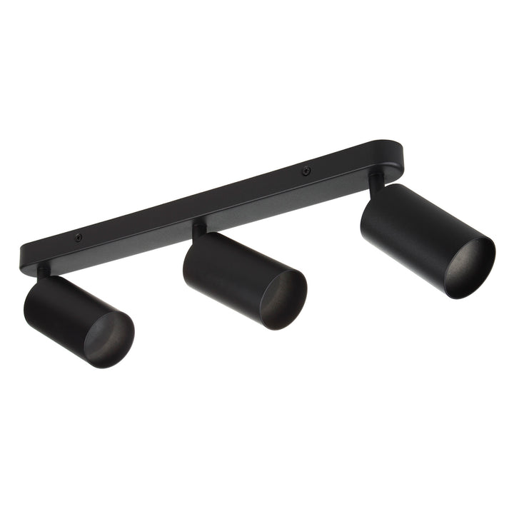 Maclean MCE453 B Lampada da soffitto/parete , spot, mobile, alluminio, 3xGU10, 55x100mm, nero opaco,
