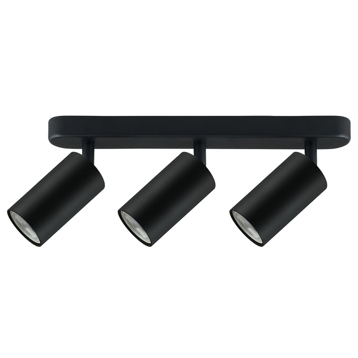 Maclean MCE453 B Lampada da soffitto/parete , spot, mobile, alluminio, 3xGU10, 55x100mm, nero opaco,