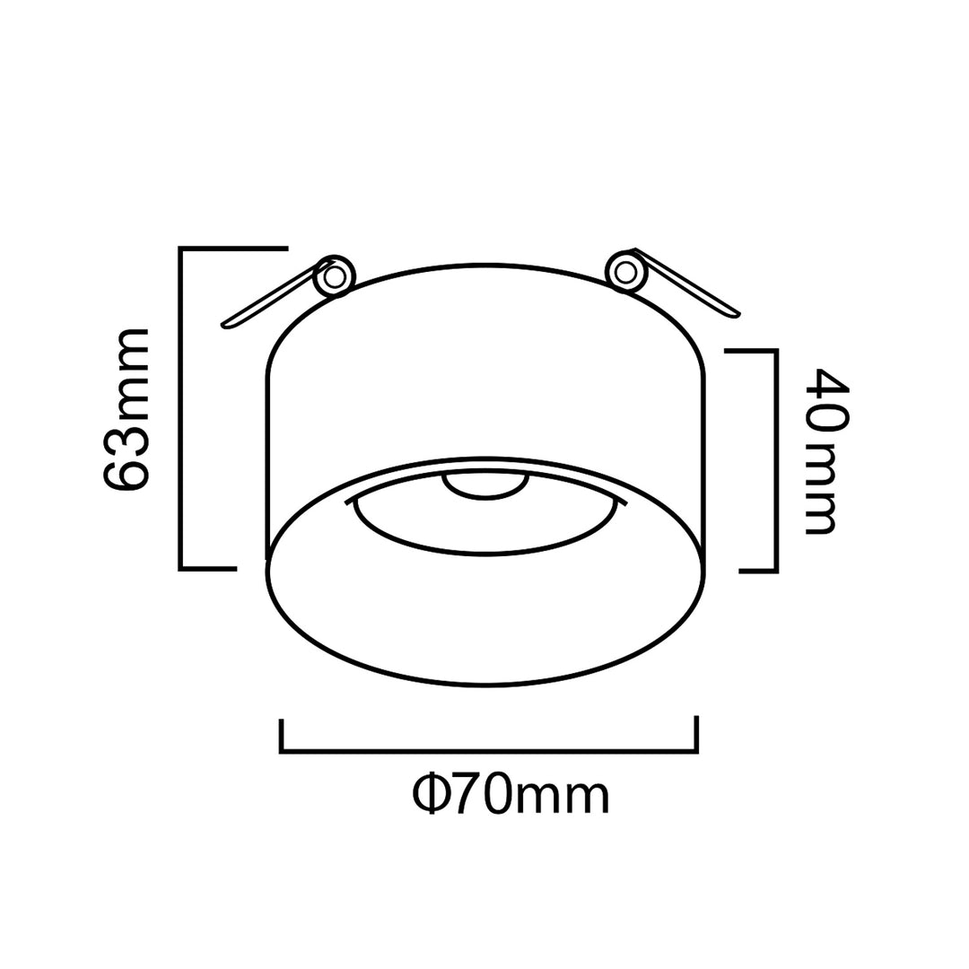 Maclean  MCE457  Spot da incasso, rotondo, alluminio, GU5.3, 70x40mm, bianco W/W