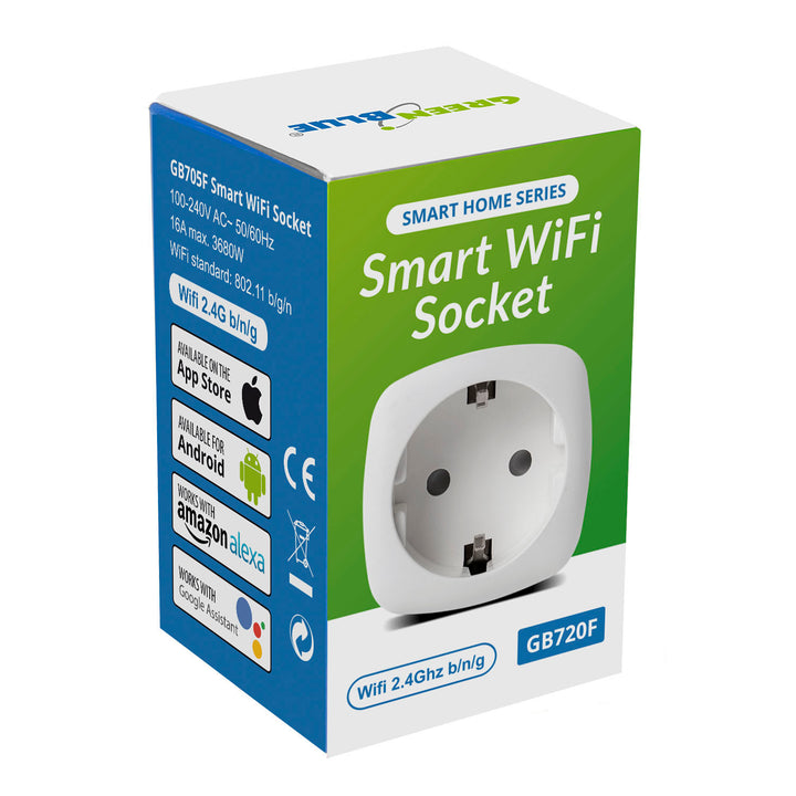 Presa Intelligente Smart WiFi compatibile con Google Home Google Assistant Alexa Siri Smart Home Switchable Socket Wifi 2.4Ghz