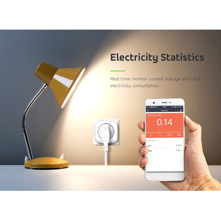 Presa Intelligente Smart WiFi compatibile con Google Home Google Assistant Alexa Siri Smart Home Switchable Socket Wifi 2.4Ghz
