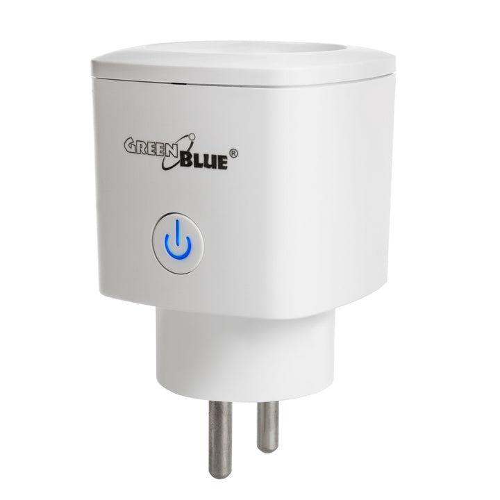 Presa telecomandata GreenBlue WiFi, Android/iOS/Alexa/Google Home, consumo energetico, timer, max. Energia, timer, max 3680W, tipo E, GB720 E
