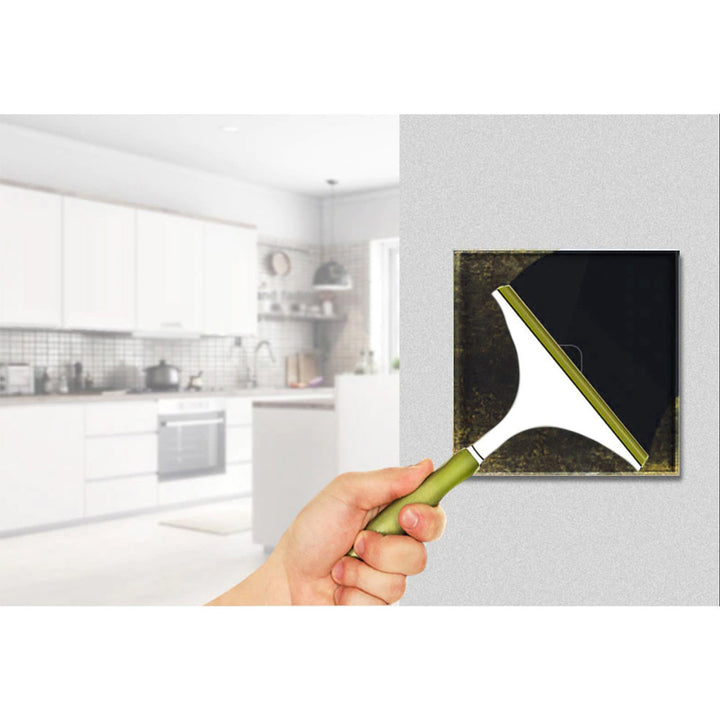 Maclean  MCE716B Interruttore Touch, singolo, compatibile con SMART, Tuya APP, vetro, NEROcon illuminazione a pulsante singolo  quadrato, 86x86 mm