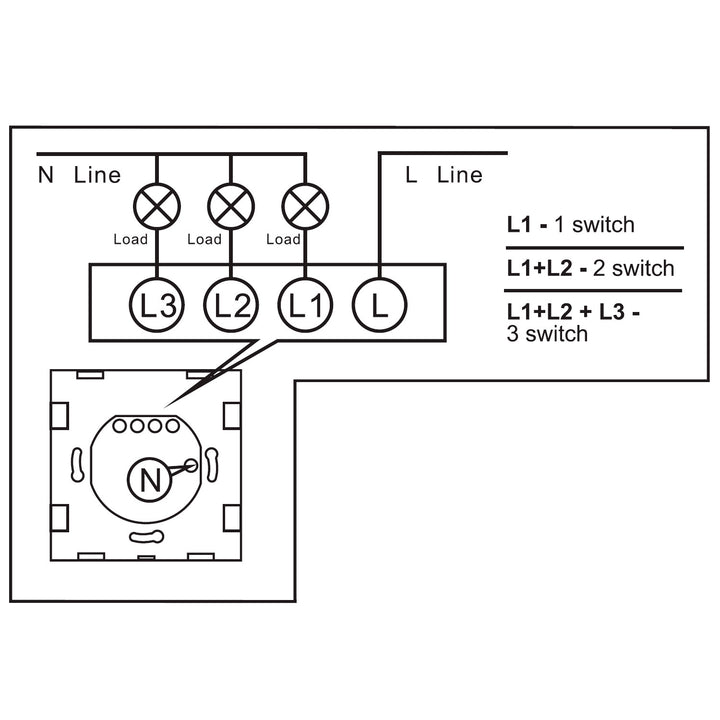 Maclean MCE717B Interruttore Touch luminoso, doppio, SMART, compatibile con Tuya APP, vetro, nero con illuminazione a pulsante doppio quadrato, 86x86 mm