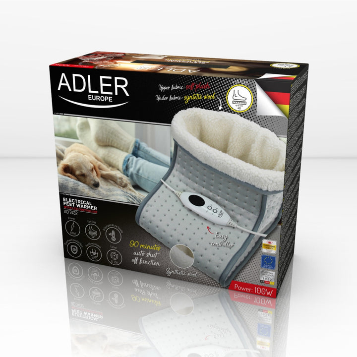 Scaldapiedi elettrico con telecomando LCD Adler AD 7432