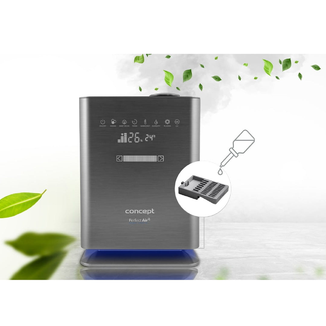 Concept ZV2021 Umidificatore Perfect Air Wifi Remote Aromatherapy Timer UV UVC LED Display