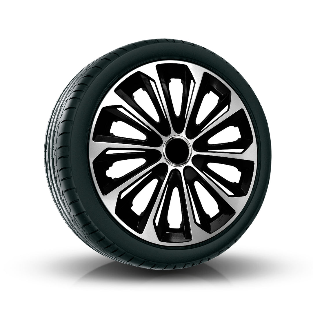 Tappi 16" NRM EXTRA STRONG SILVER BLACK argento e nero 4 pz.