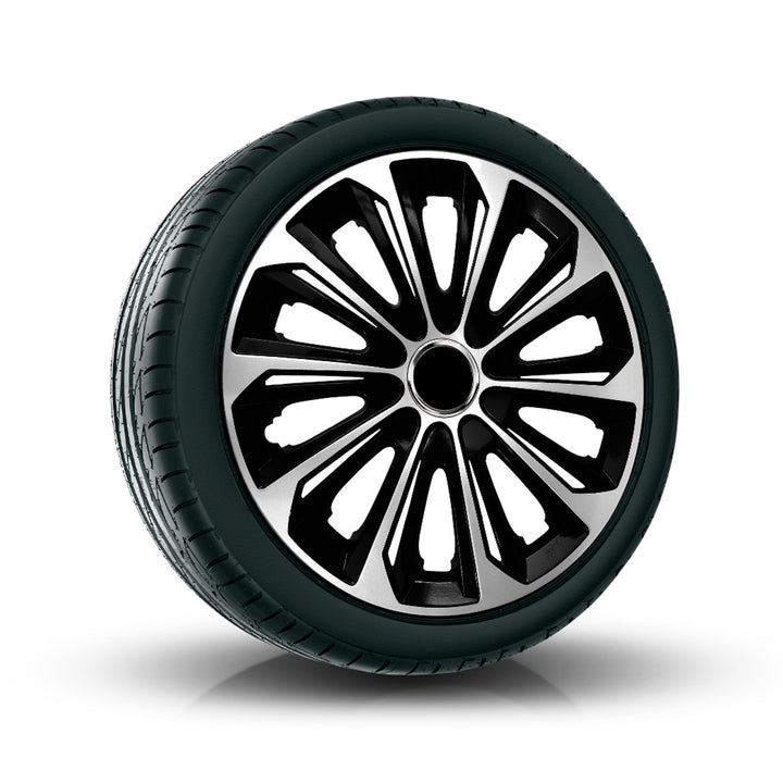 Tappi 16" NRM EXTRA STRONG SILVER BLACK argento e nero 4 pz.