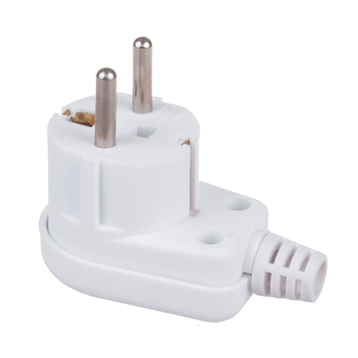 Maclean MCE330 Spina con corrente Spina angolare Unischuko 16A 250V  con messa a terra Plastica Bianco
