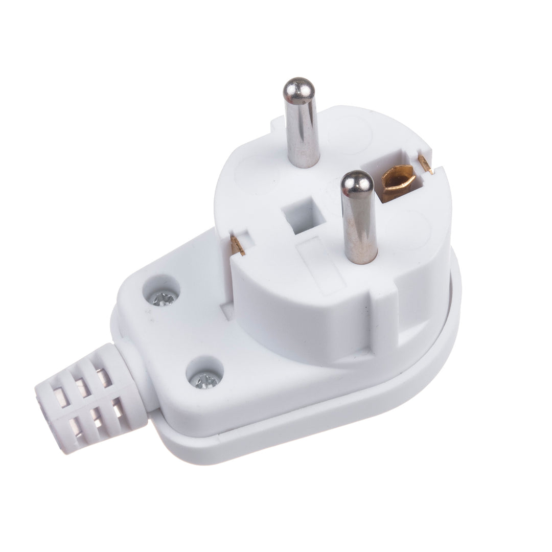 Maclean MCE330 Spina con corrente Spina angolare Unischuko 16A 250V  con messa a terra Plastica Bianco