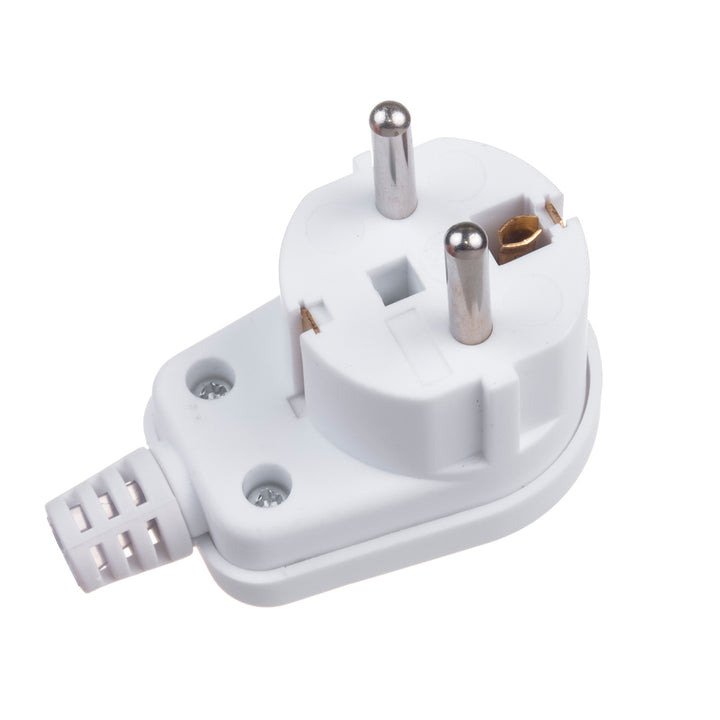 Maclean MCE330 Spina con corrente Spina angolare Unischuko 16A 250V  con messa a terra Plastica Bianco