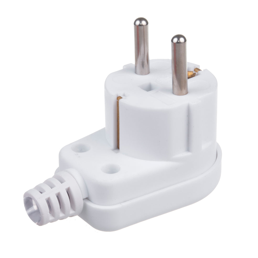 Maclean MCE330 Spina con corrente Spina angolare Unischuko 16A 250V  con messa a terra Plastica Bianco