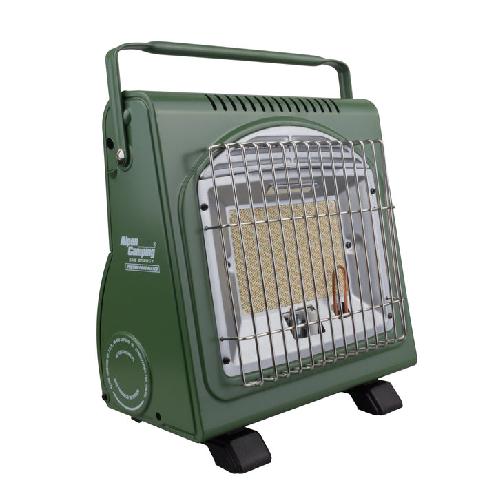 2 in 1, Cucina a gas con funzione di forno, riscaldatore a gas portatile, fornello da campeggio, consumo di gas 108g/h, accensione piezoelettrica