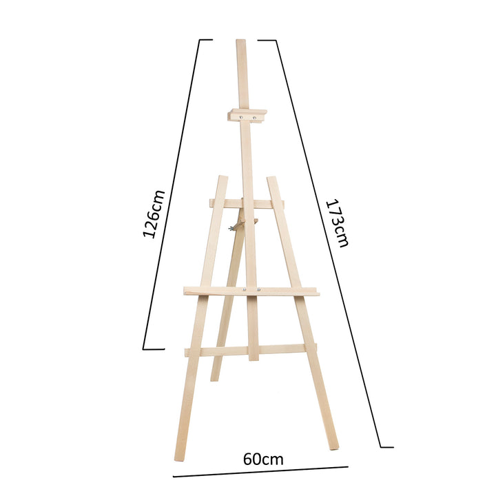 Cavalletto da pittura con regolazione dell'altezza, Legno di faggio stabile,naturale ecologico, per adulti e bambini, professionale