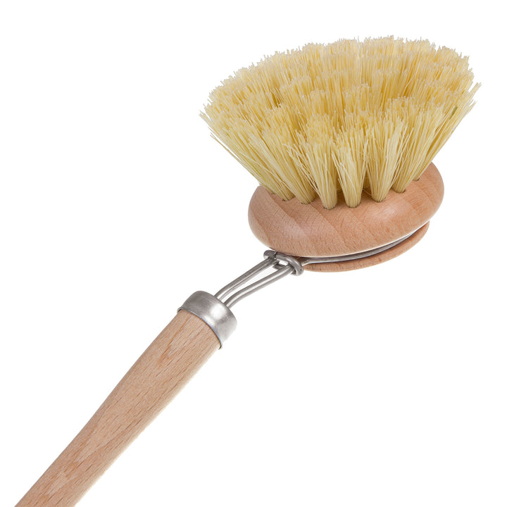 STARMANN Spazzola di legno  per piatti + tampico (agave)