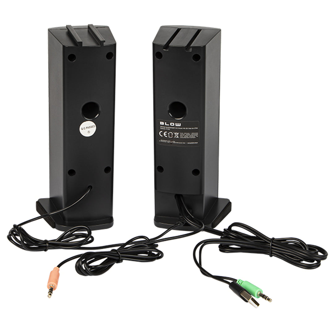 Altoparlante Bluetooth 2 in 1 Altoparlante PC 2.0 con funzione soundbar Retroilluminazione LED RGB Altoparlante stereo 2x3W RMS 2x2" AUX Alimentatore USB da 3,5 mm