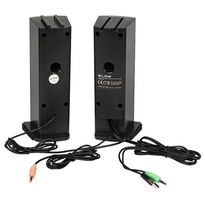 Altoparlante Bluetooth 2 in 1 Altoparlante PC 2.0 con funzione soundbar Retroilluminazione LED RGB Altoparlante stereo 2x3W RMS 2x2" AUX Alimentatore USB da 3,5 mm