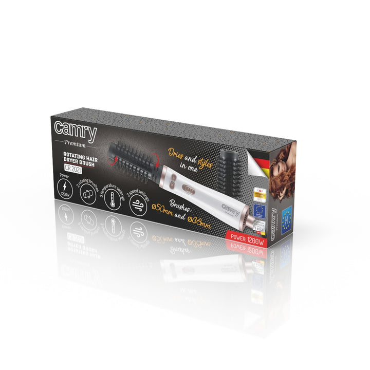 Asciugacapelli rotante Camry CR 2021 con spazzole intercambiabili con setole in nylon